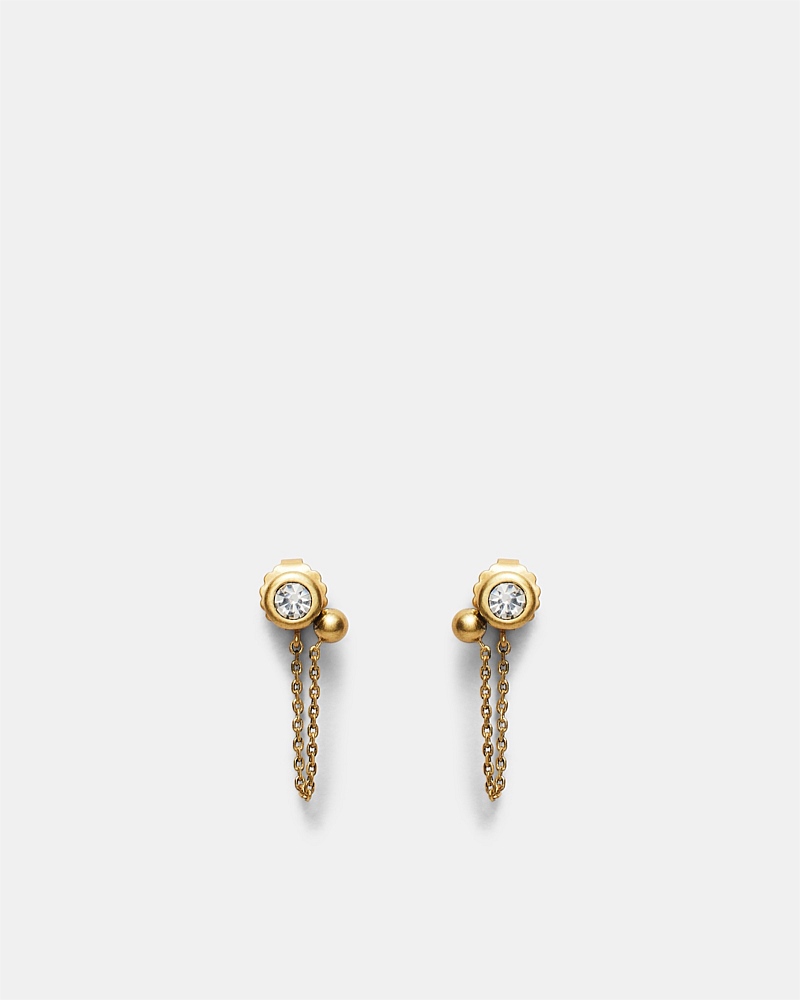 Bubbly Chain Stud Earrings
