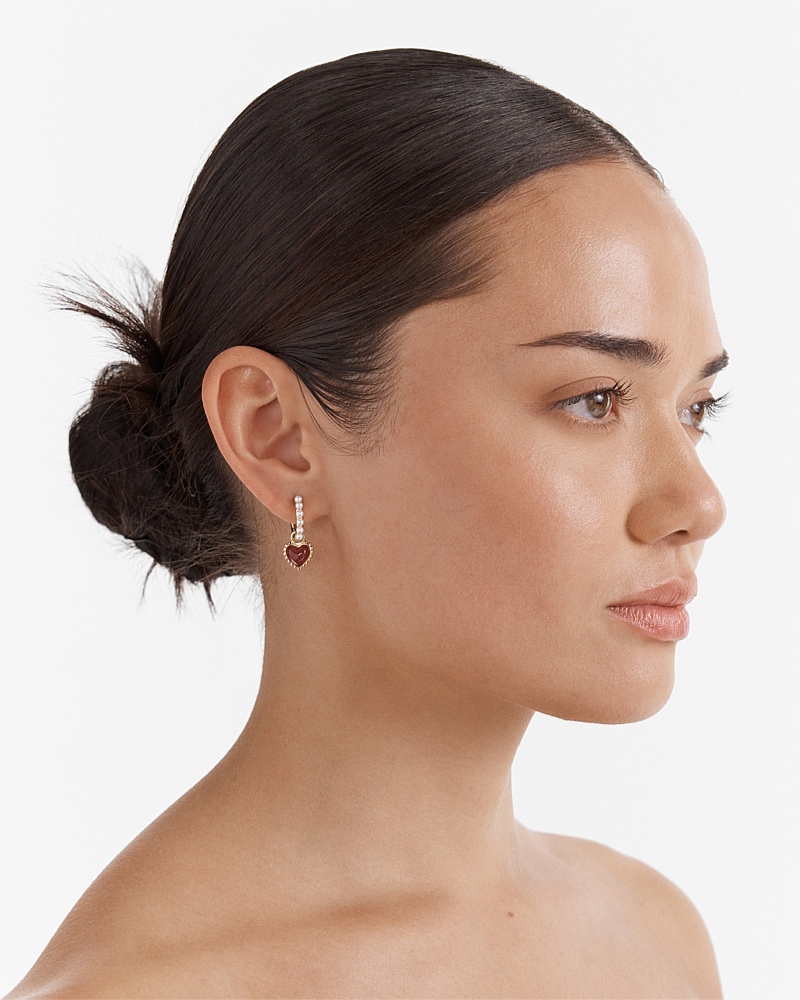 En Pointe Hoop Earrings