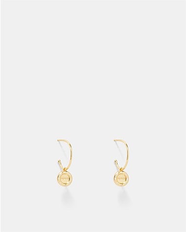 Lune Charm Hoop Earrings