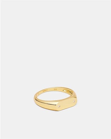 Oblique Signet Ring