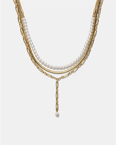 Stacked Lariat Necklace