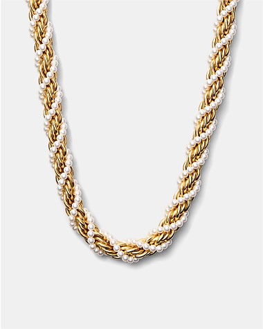 Weave Pearl Necklace