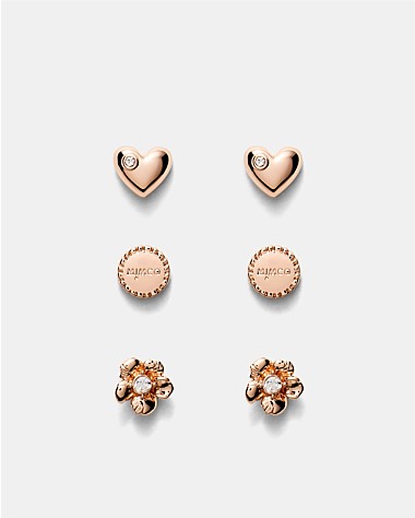 Heartfelt Stud Earrings Set