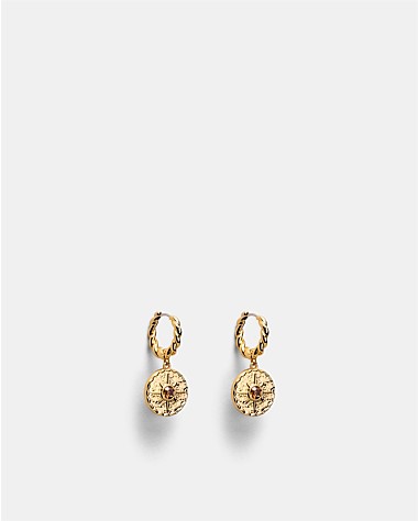 La Chance Charm Hoop Earrings