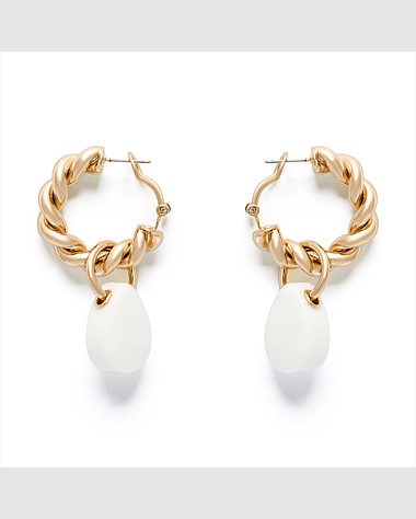 VENICE CHARM HOOP EARRINGS