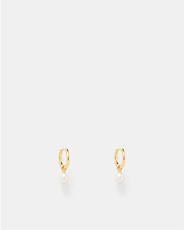 Purete Charm Hoop Earrings