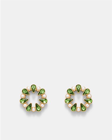 Pull Up To The Bumper Crystal Stud Earrings