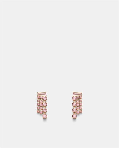 Crystalline Mini Fringe Stud Earrings