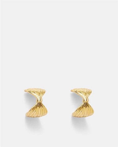 En Pointe Bow Hoop Earrings