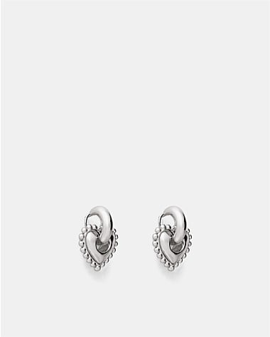 Demi Pointe Heart Hoop Earrings