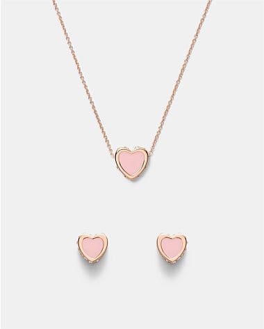 Lover Heart Earrings And Necklace Set