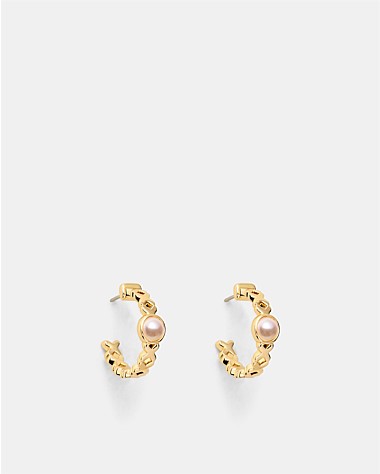 Essense Pearl Hoop Earrings