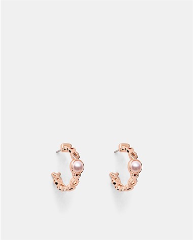 Essense Pearl Hoop Earrings