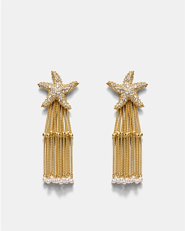 Starfish Fringe Earrings