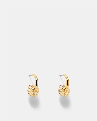 Signatura Charm Hoop Earrings