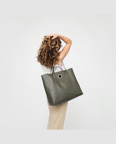 LEATHER SOLIS TOTE BAG