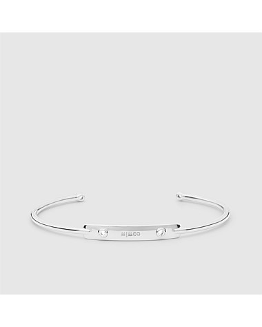 Twinkling Sterling Silver Cuff Bangle