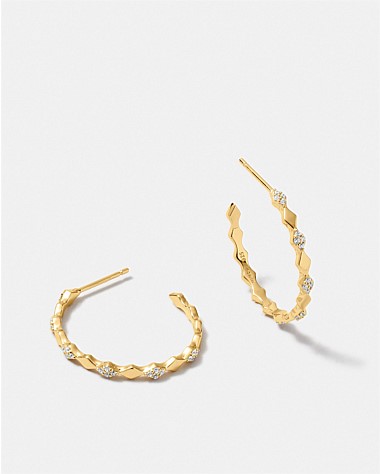 Ace Hoop Earrings