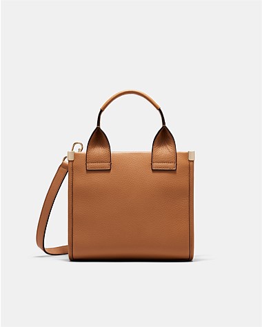 Patch Leather Mini Tote Bag