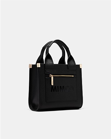 Patch Leather Mini Tote Bag