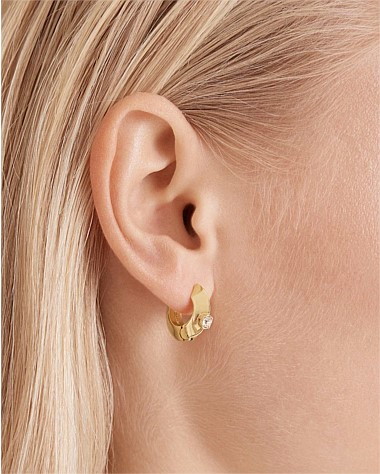 The Edge Huggie Hoop Earrings