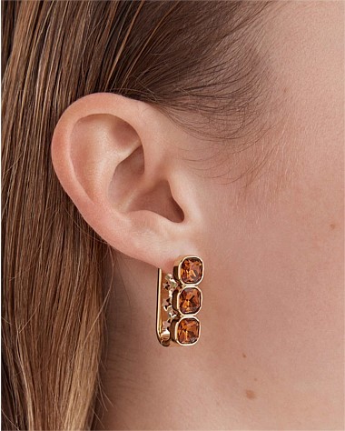 On The Rocks Huggie Hoop Earrings