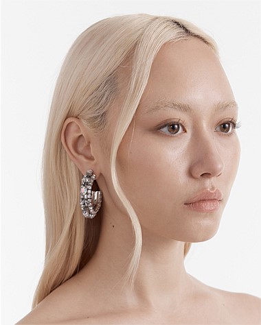 Love To Love You Crystal Hoop Earrings