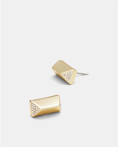 Slay To The Rhythm Pave Stud Earrings