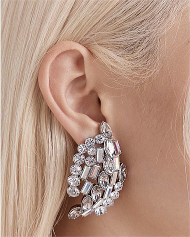 Love To Love You Large Crystal Stud Earrings