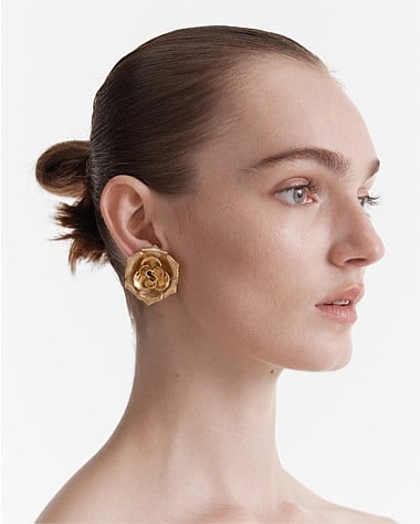 La Vie En Rose Oversized Clip On Earrings