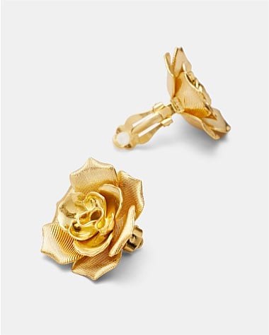 La Vie En Rose Oversized Clip On Earrings