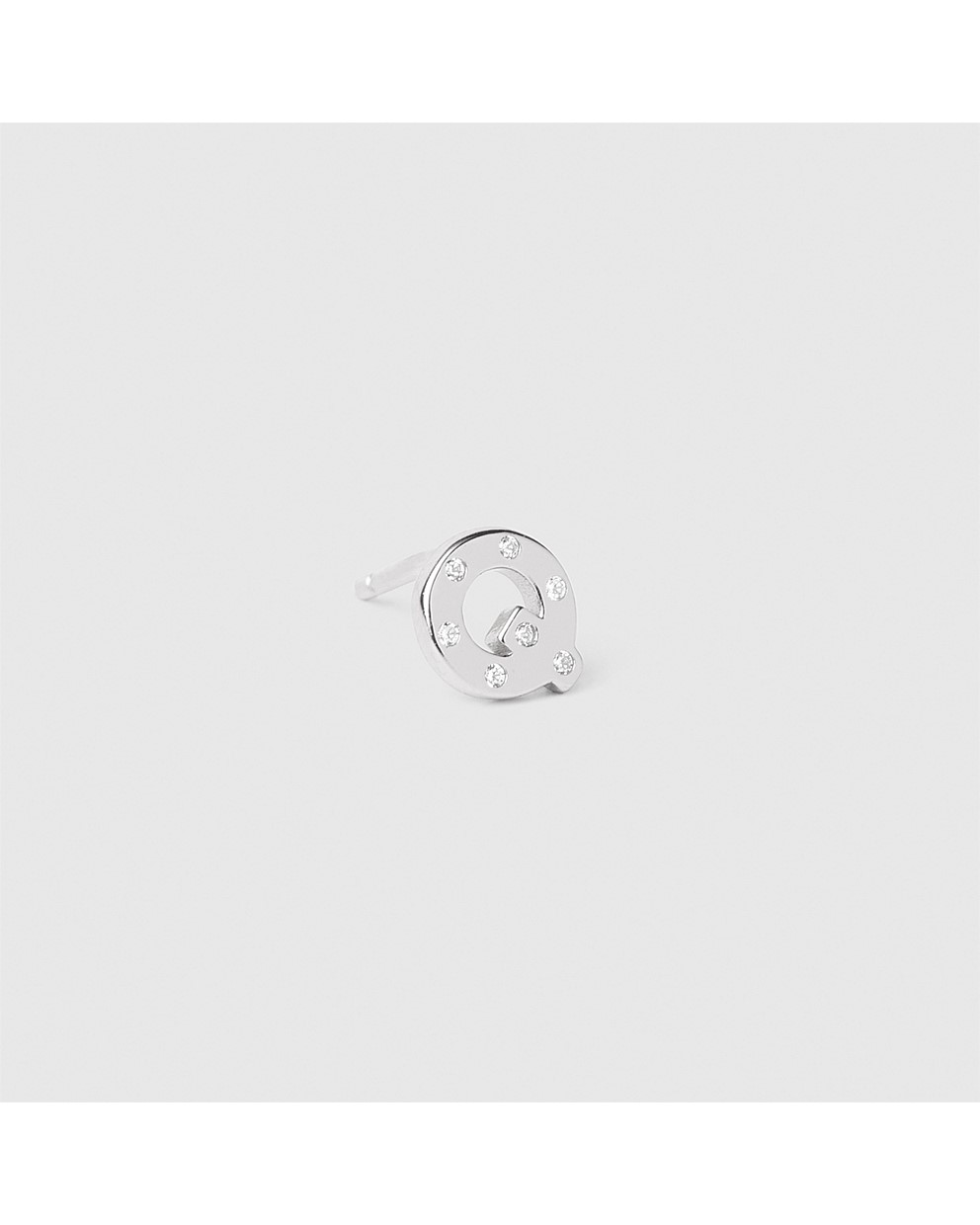 Fundamentals Sterling Silver Single Stud Q