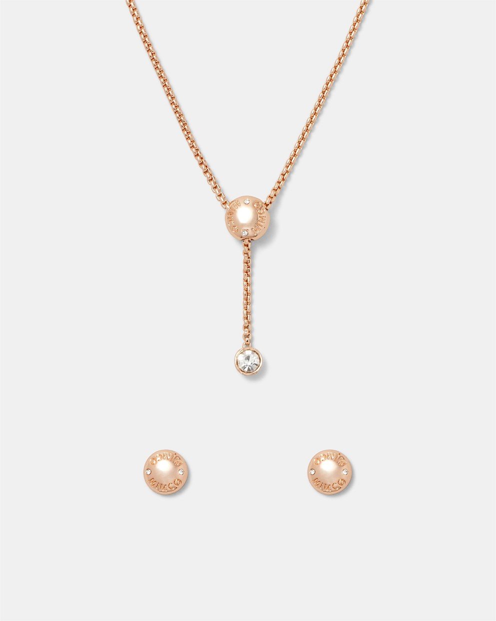 Endlessly Stud Earring And Necklace Set