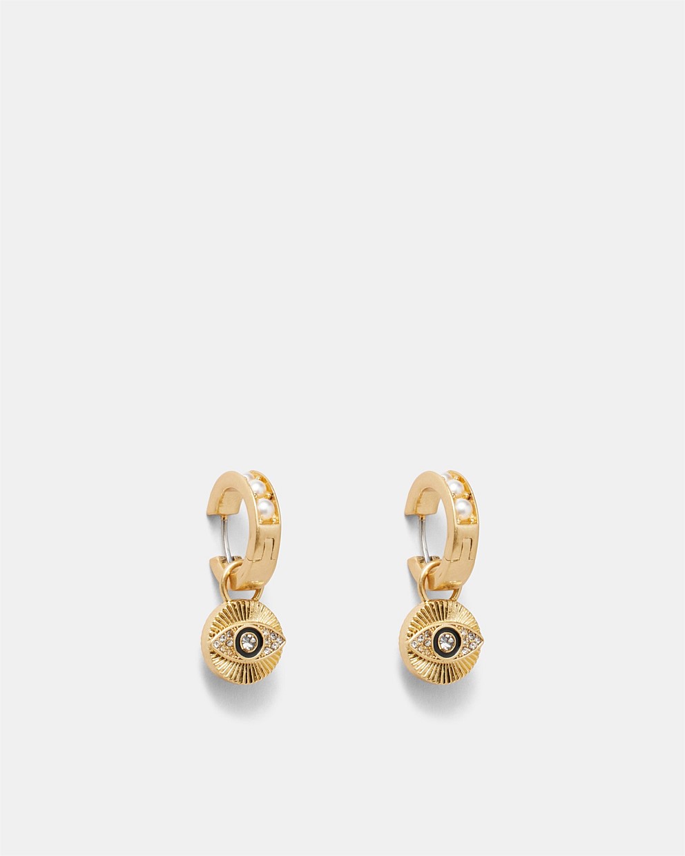 Emotively Pearl Huggie Hoop Earrings