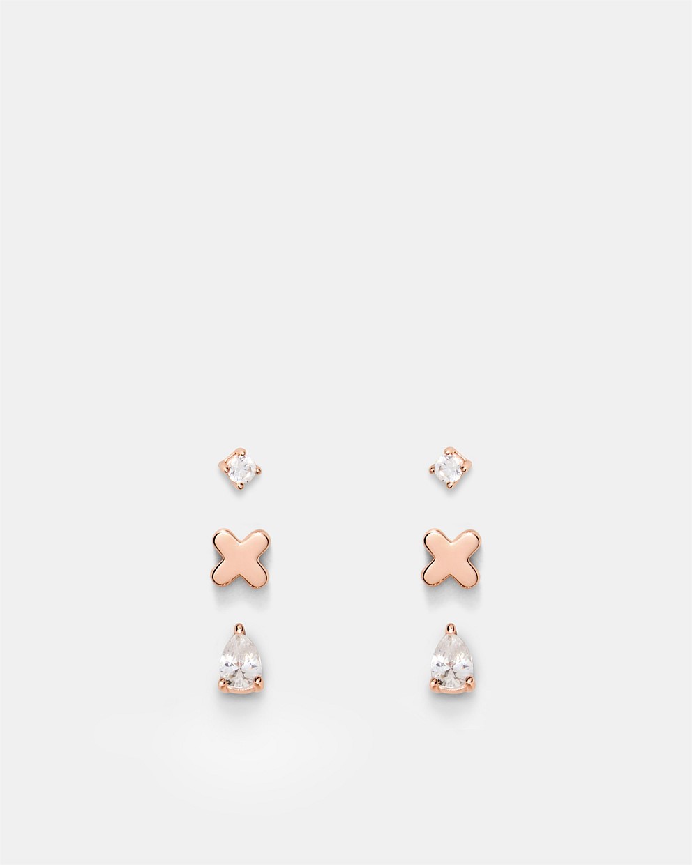 Cubic Zirconia Stud Earrings Set