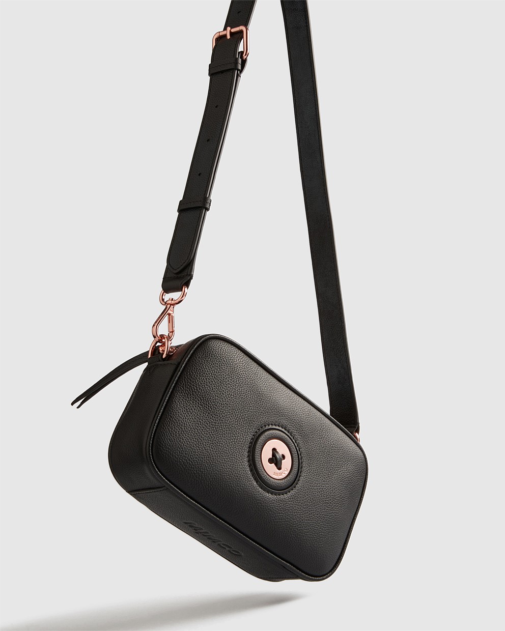 Black Rose Gold MimMazing Crossbody Bag Crossbody Bags Mimco