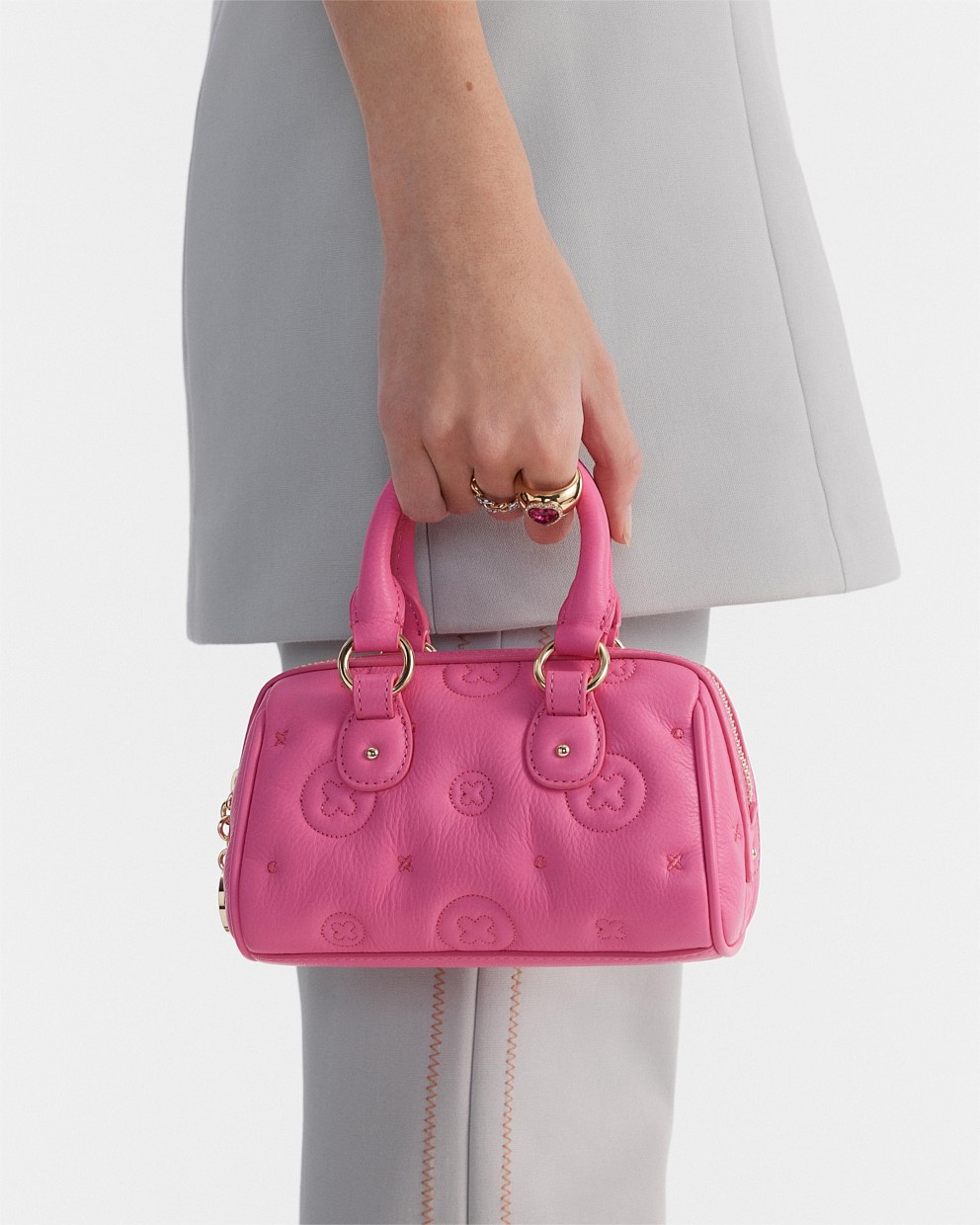 Flashback Leather Mini Bowler Crossbody Bag