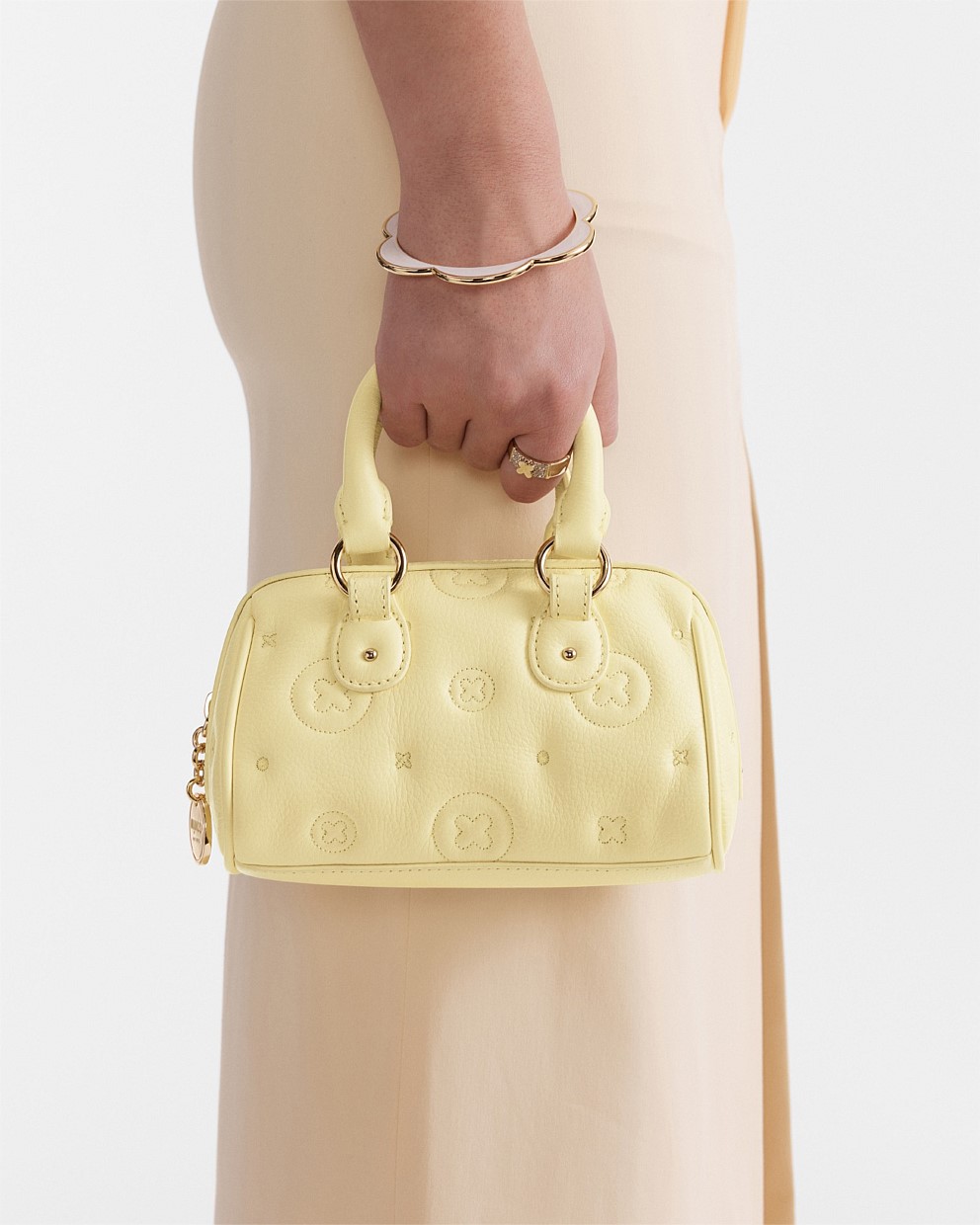 Flashback Leather Mini Bowler Crossbody Bag