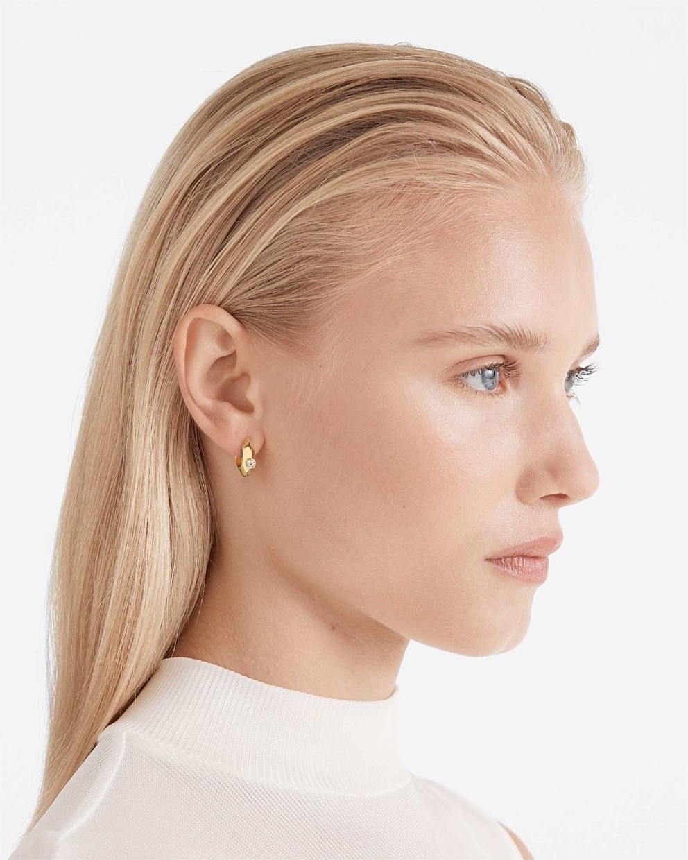 The Edge Huggie Hoop Earrings