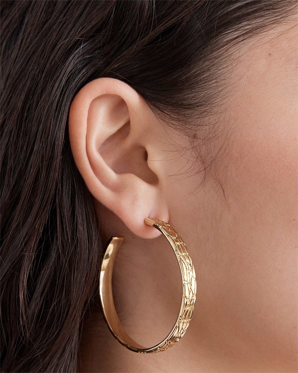 Cool Cat Large Hoop Earrings