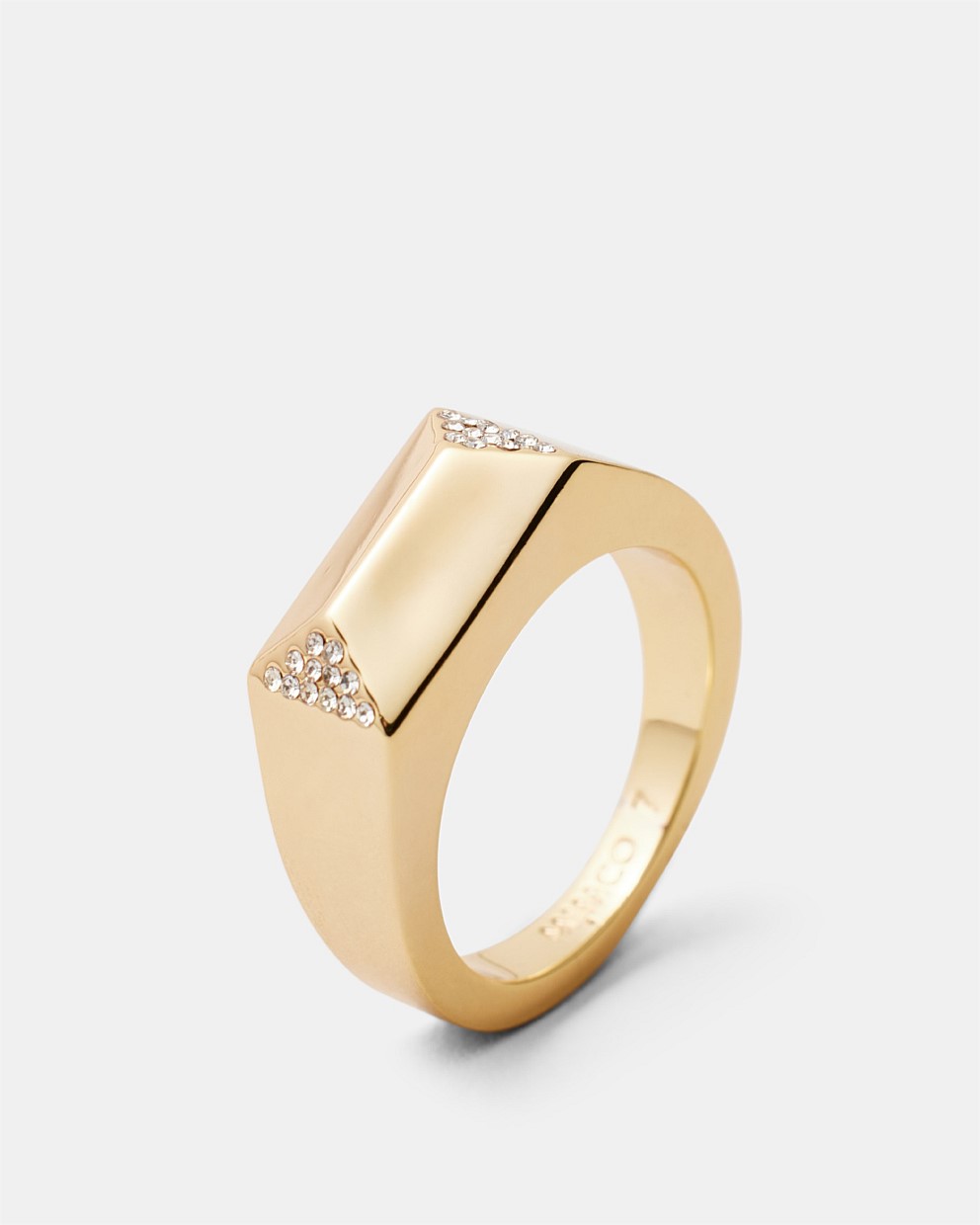 Slay To The Rhythm Pave Signet Ring