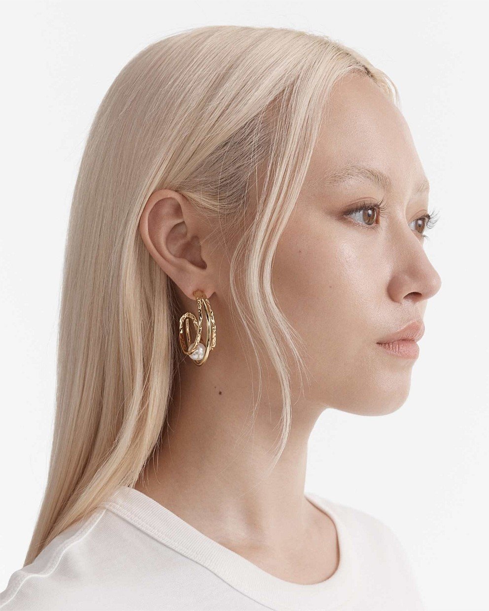 Cadence Pearl Hoop Earrings