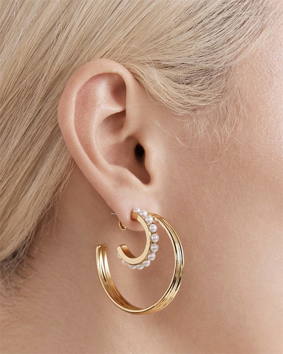 Releve Double Hoop Earrings