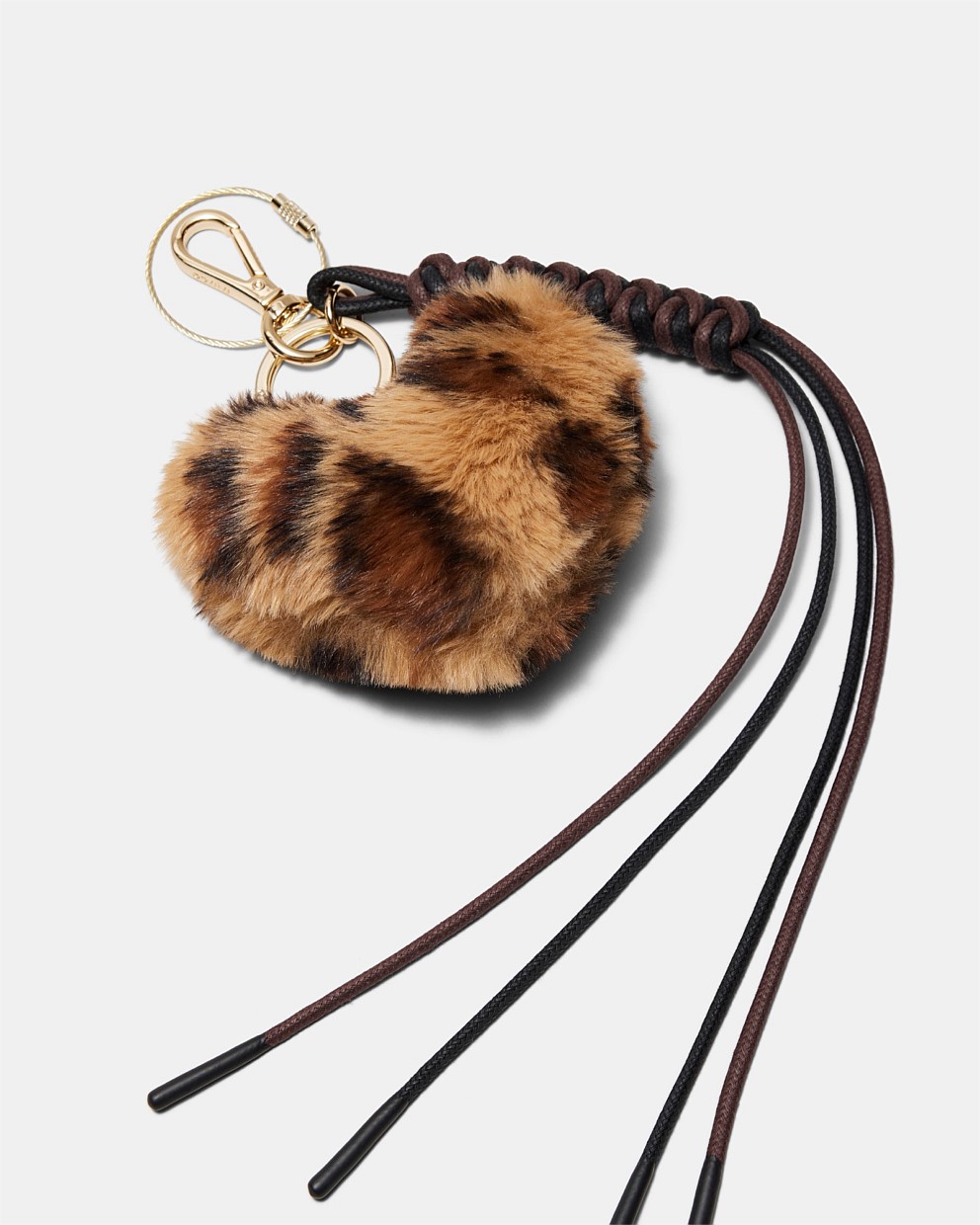 Fluffy Heart Bag Charm