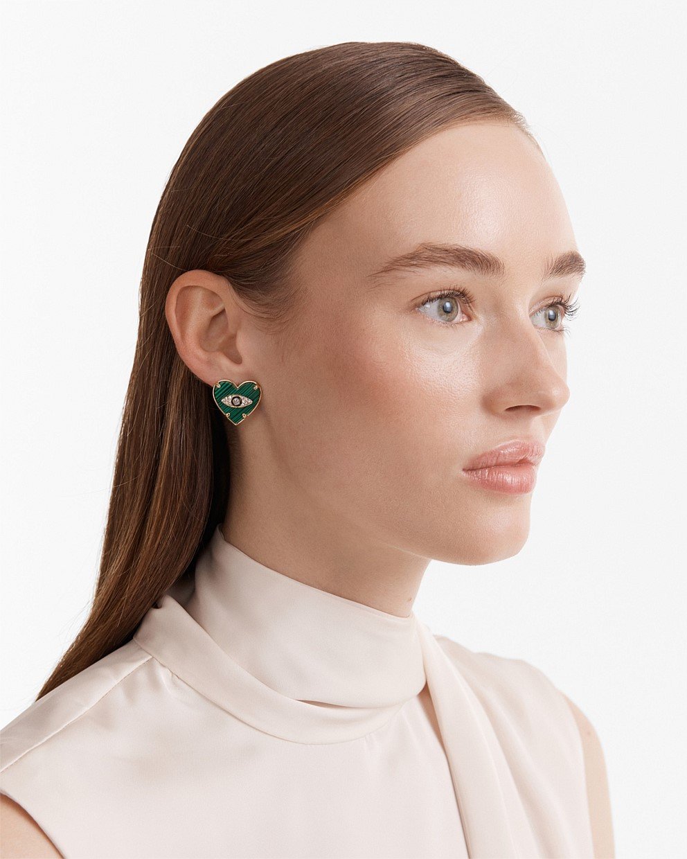 Emotional Heart Stud Earrings