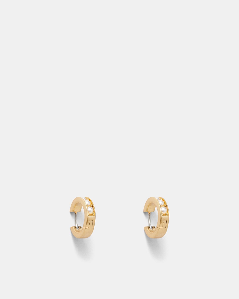 Emotively Pearl Huggie Hoop Earrings