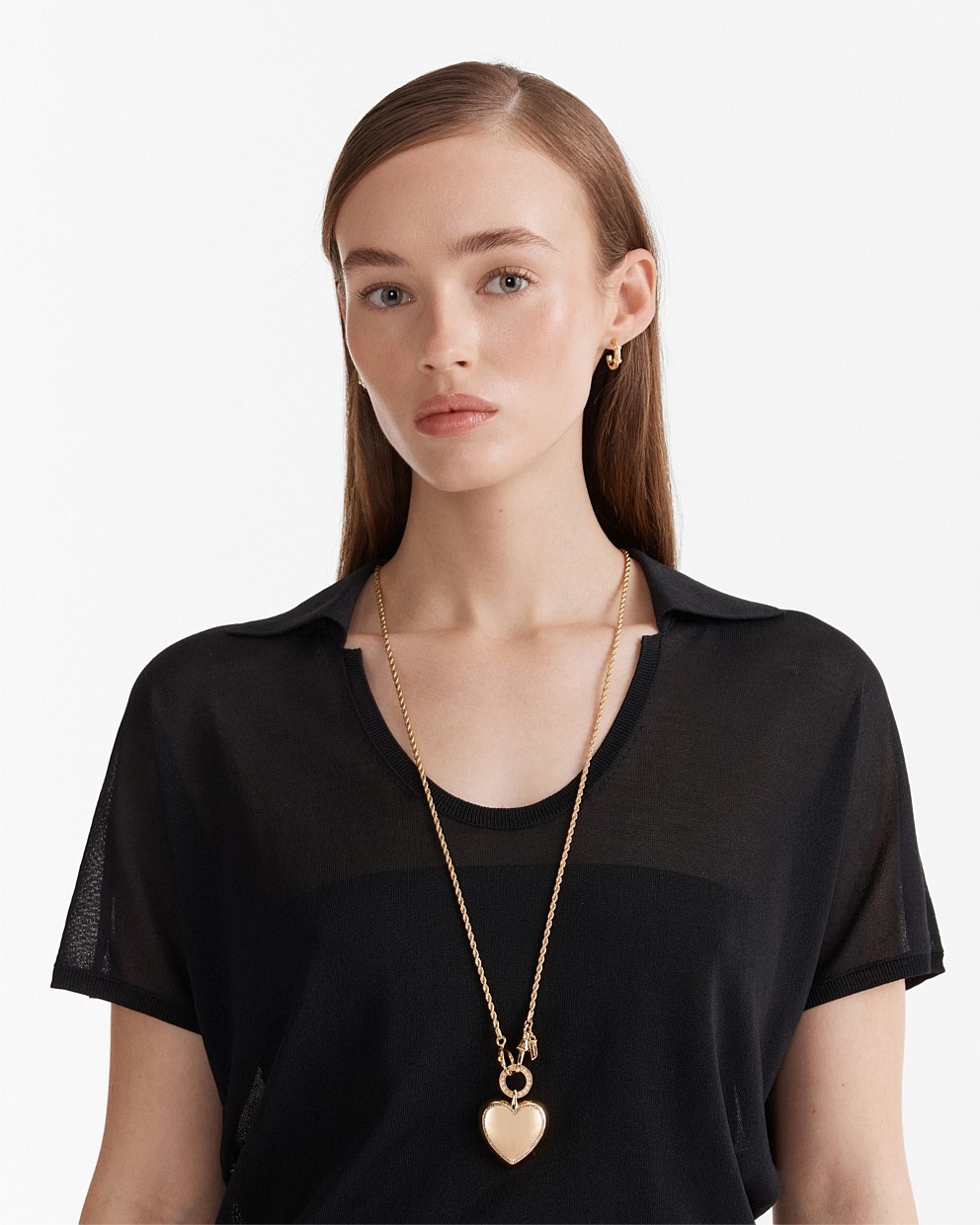 Pave Heart Necklace