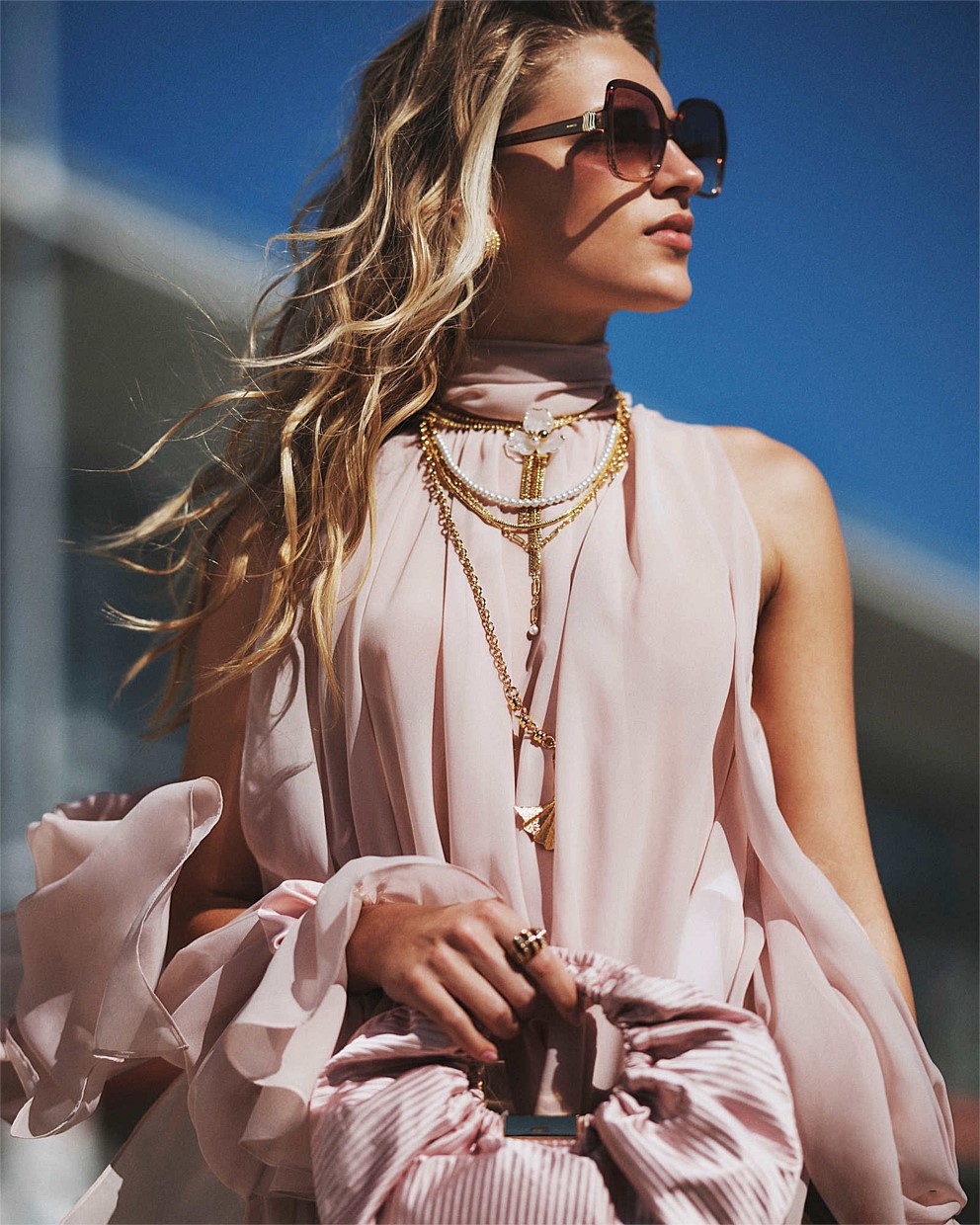 Bianca Rouched Grab Bag