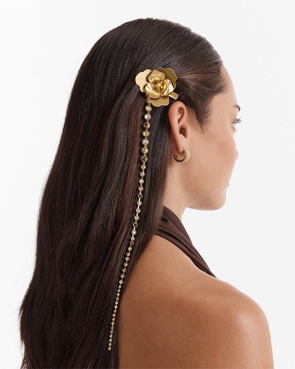 Crystal Flower Hair Clip