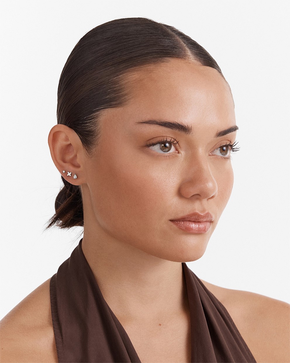 Cubic Zirconia Stud Earrings Set